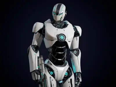 Robot 1 Low-poly 3D model buy