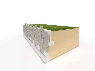 Wall Cross Section Insulation-Park wall detail-4 3D model