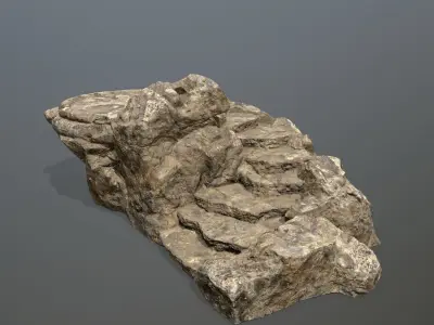 Ladder rock Low-poly 3D model purchase