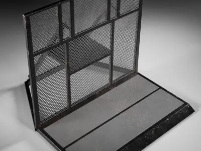 Crowd barrier-barricade 3d model PBR - Production Ready 3D model