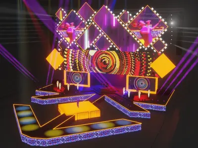 ARENA ANIMATED CONCERT SHOW 3D model