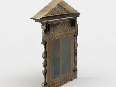 Window ornate door Low-poly 3D model