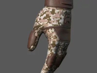 Gloves protection camouflage scifi fantasy military  Low-poly 3D model