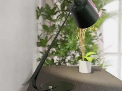 Desk Lamp Low-poly 3D model 10