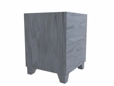 Bedside metal Table - 05 Low-poly 3D model