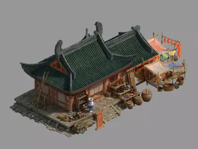 Peach Blossom Island - Retail Store 23 3D model