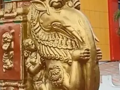 madurai marriage hall yali statue in  statues photogrammetry 3D model