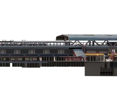 MULTILEVEL METRO STATION 3D model