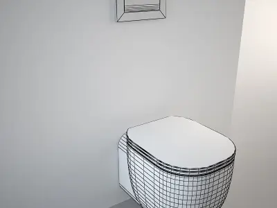 Pozzi Ginori Toilet 500 Low-poly 3D model
