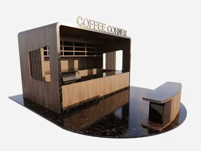 coffee kiosk Revit model  3D model