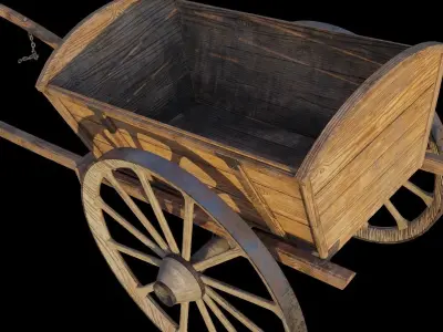 medieval cart 3D model by iosifidis90