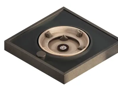 Relaxation area with fireplace in the pool 3D model