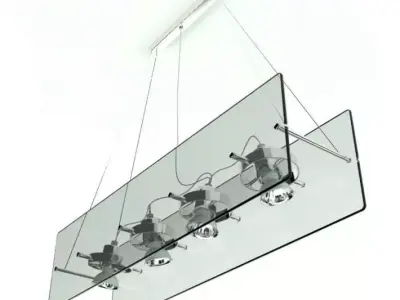 Modern Glass Lamp 3D model