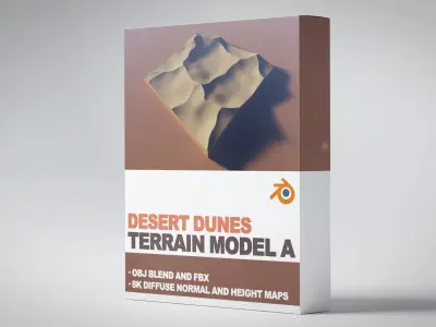 Desert Dunes Terrain Model A 3D model