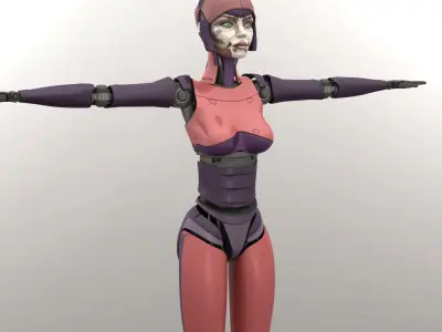 2ndGen 2 female robot 3D model