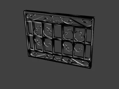 Window grate Italian Design Low-poly 3D model