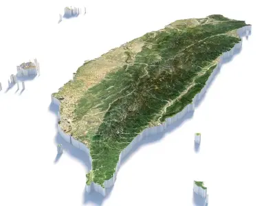 Taiwan Terrain Country 3D model