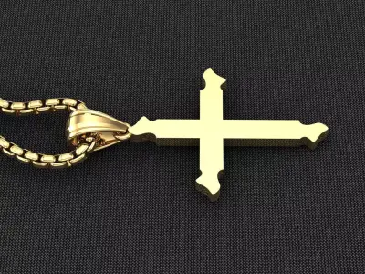 Cross Light Gold 3CP054 3DM STL 3D model