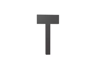 Pixel Font T v1 001 Low-poly 3D model