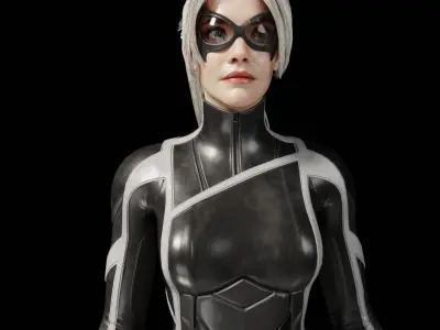 MCU Black Cat Felicia Rigged 3D model