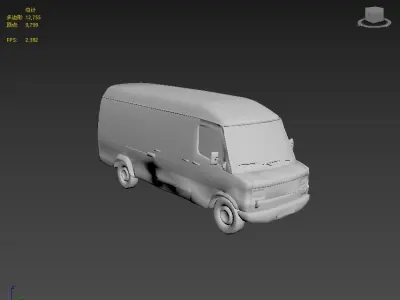 Next generation old van Low-poly 3D model