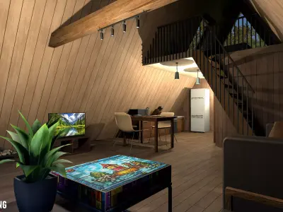 Glamping - recreation area 3D model