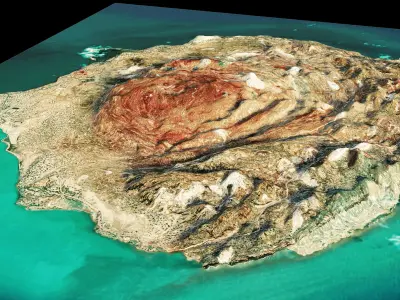 Hormuz Island 3d model terrain 3D model