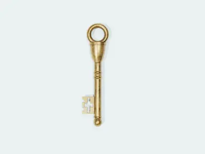 Collection of 10 warded keys 3D model