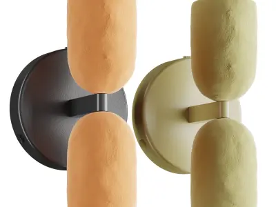 Ceramic Up Down Sconce Tonal Hardware 3D model