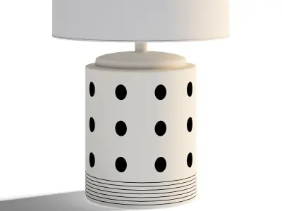 Table lamp polky dots low-poly 3D model