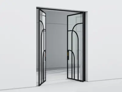 Aluminium door 366 3D model