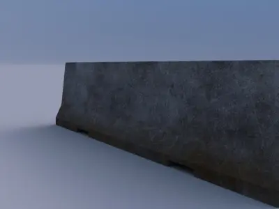 Road Block Low-poly 3D model buy