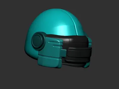 helmet high poly sculpt 3d printable 3D model 18