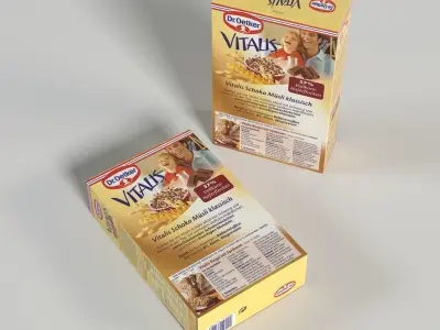 Breakfast Cereal Box 3D model