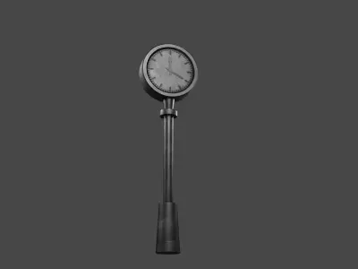 Train Clock Low-poly 3D model