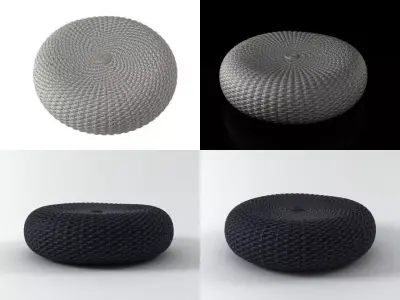 Shell Pouf 3D model