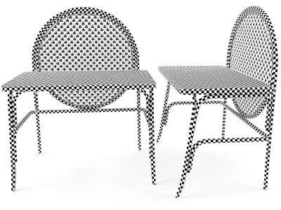 Solid wood secretary desk GamFratesi Design 3D model