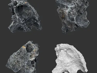 9 Low Poly Erosion Rocks - 231122 Low-poly 3D model