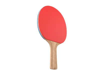 Ping Pong Paddle v1 002 Low-poly 3D model