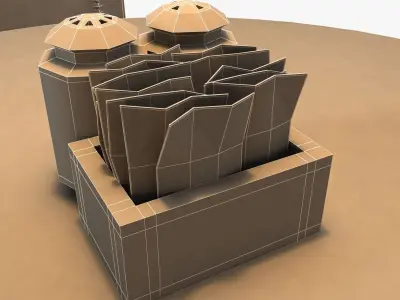 Table And Chairs 3D model