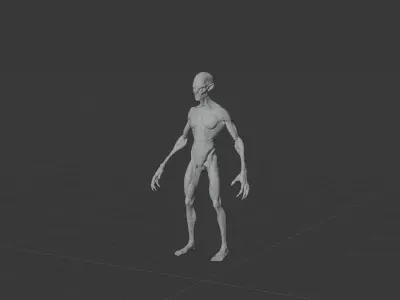 Hyper realistic alien high poly character  3D model