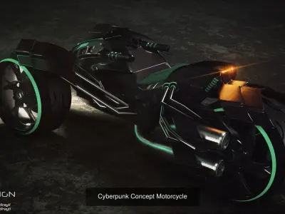 Cyperpunk Vehicle Set 1 3D Model Pack