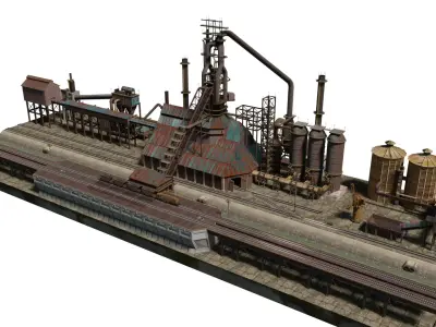 Blast furnace 3D model