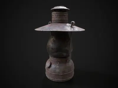 PBR Rusted Lantern A Low-poly 3D model