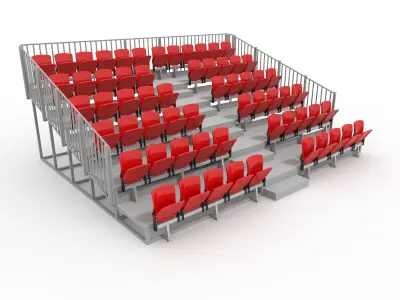 Collection Bleachers 9 3D Model Pack