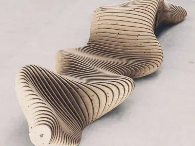 Parametric bench n5 3D model