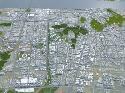 Taizhou Zhejiang China 120km Low-poly 3D model