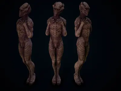 THe old one  ALien Low-poly 3D model