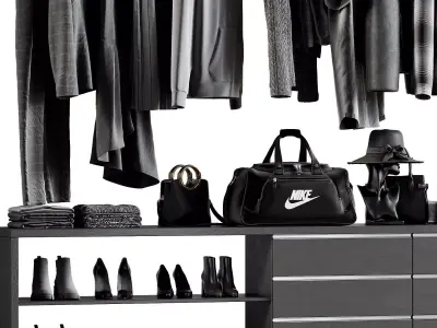 Minimal Luxury Wardrobe Display 08 3D model