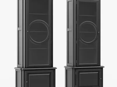 TWO DOORS DISPLAY CABINET Low-poly 3D model